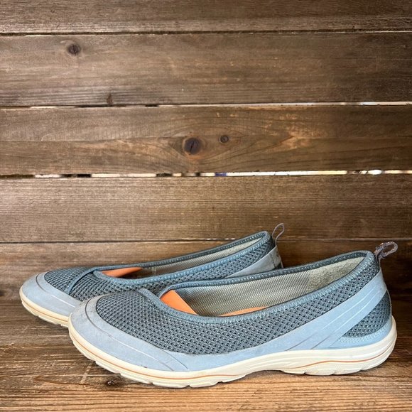 Womens Ecco Arizona Ballet Light Blue Slip On Flats Shoes Size 38 US 7-7.5 M GUC - Picture 2 of 7